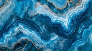 A large blue and white rock formation with a blue and white stripe. photo