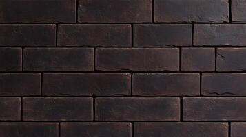 A brick wall with a brown color. The wall is made of bricks and has a rough texture. photo