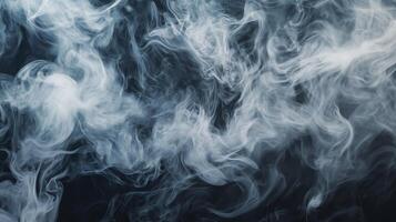 A blue smokey background with a white smokey line. The smoke is thick and dark photo