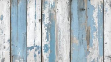 A wooden panel with a few splinters, the background is blue and white. photo