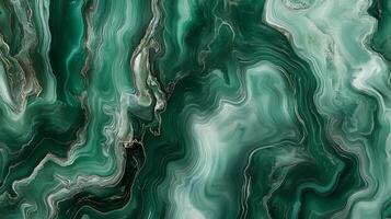 A green and gold swirl patterned wall. The gold and green colors create a sense of luxury and opulence. photo