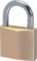 An illustration of a padlock vector