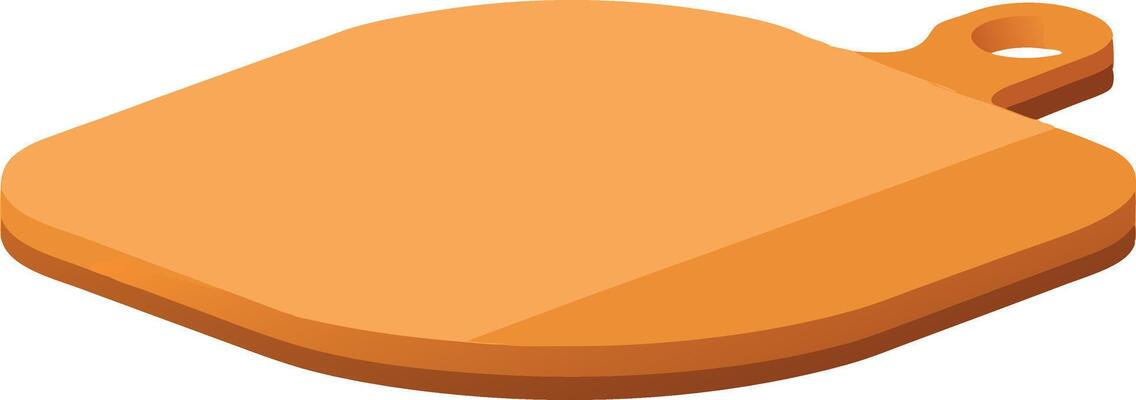 An orange square plate with a hook on it