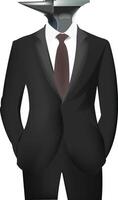 A cartoon man in a suit and tie with a bird head vector