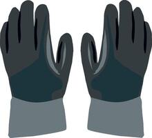 Black gloves with white palm on a white background vector