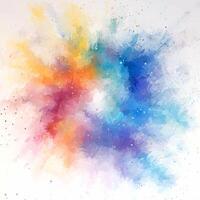 Hand painted rainbow coloured abstract background vector