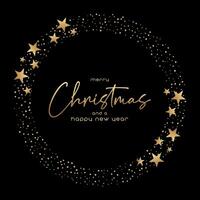 Elegant black and gold Christmas and New Years background design vector