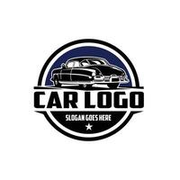 illustration of the Greased lightning car with a view from behind. premium isolated silhouette. best for logo, badge, emblem, icon, sticker design. available in eps 10 vector