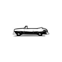 vintage car Greased lightning isolated white. appearing from the side. best for logos, badges, emblems, icons. available in eps 10. vector