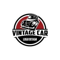 vintage car Greased lightning . isolated with view from the front. best for logo, badge, emblem, icon, sticker design. available in eps 10 vector