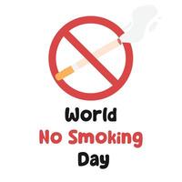 World No Smoking Day. World No Tobacco Day. illustration. Anti-smoking poster. vector