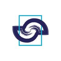 an abstract design with a central swirling shape that resembles two interlocking curves. vector
