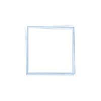 a square frame with a soft, translucent appearance. The frame is composed of light blue lines vector