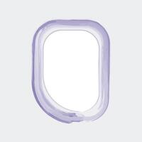 a rectangular frame with rounded edges, characterized by a soft lavender color. vector