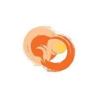 an abstract design composed of swirling shapes in warm colors. vector