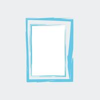 a rectangular frame with a vibrant light blue color. The frame has a textured, brushstroke effect, giving it a dynamic vector