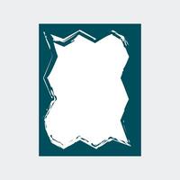 a decorative frame with a jagged, irregular shape. The frame has a dark teal background. vector