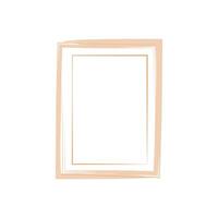a rectangular picture frame with a soft beige color. The frame has a smooth, slightly wavy design that gives it an elegant . vector
