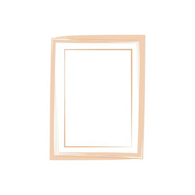 a rectangular picture frame with a soft beige color. The frame has a smooth, slightly wavy design that gives it an elegant .