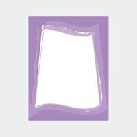 The outer border is a solid lavender, while the inner area is a blank white space, indicating it is designed to hold a picture or artwork. vector