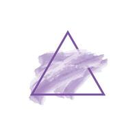 a simple yet striking design of a triangle outlined in a bold purple color. vector
