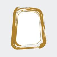It has rounded corners and an irregular shape, adding a playful touch. The inner area of the frame is blank and white, providing a space suitable for text or an image. vector