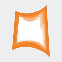 The overall shape is slightly curved, adding a playful touch to the design. vector
