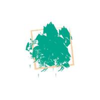 an abstract design with a bold, textured brushstroke in a vibrant teal color. vector