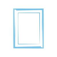 a rectangular frame with a light blue color. The frame has a layered design, consisting of an outer border that is a soft blue with a textured, brushstroke effect. vector