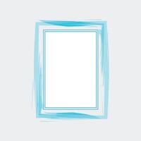 a rectangular frame with a fresh, light blue color scheme. The outer border has a dynamic, brushstroke effect, giving it an artistic. vector