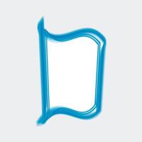 The top left corner of the frame has a slight angular cut, adding an interesting detail to its shape. vector