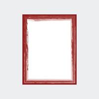 a rectangular picture frame with a rich red color. The frame has a textured, brushstroke design that gives it an artistic and slightly rustic. vector