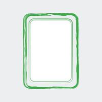 The frame has a textured, brushstroke effect that gives it a lively and artistic appearance. Inside the green border, there is a thinner white line that adds contrast and depth. vector