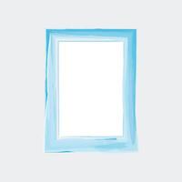 a rectangular frame with a vibrant blue color scheme. The outer border has a textured, brushstroke effect, giving it a dynamic and artistic appearance. vector