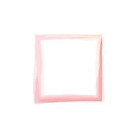 a simple, square frame with a soft, watercolor-like appearance. The frame is outlined in a light pink color. vector