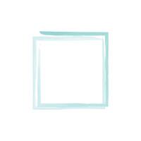 a square frame created with a soft, brushstroke effect in a light aqua color. vector