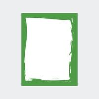 a rectangular frame with a vibrant green border. The interior of the frame is blank and white, providing a space for potential text or images. vector
