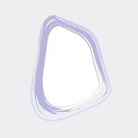 an abstract, irregularly shaped frame or outline that appears to be a mirror or a decorative element. vector