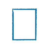 a rectangular frame with a bold blue color. The edges are irregular, contributing to a dynamic and modern look. vector