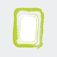 a rectangular picture frame with a vibrant lime green color. The frame has a textured, brushstroke effect. vector