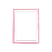 Inside the pink border, there is a thinner red line that creates a second, more defined border. The inner area of the frame is blank and white, providing a space suitable for text or an image. vector