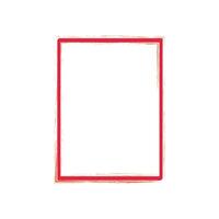 a rectangular picture frame with a bold red color. The frame has an inner solid red border vector