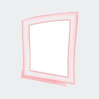 a rectangular frame with a soft pink color. The frame has a layered design, consisting of an outer brushstroke effect. vector