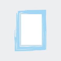 a rectangular picture frame with a vibrant light blue color. The frame has a textured, brushstroke effect, giving it a dynamic and artistic vector