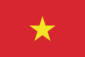 Flag of Vietnam. An illustration of the Vietnam flag. A rectangular flag. Standard size flag icon. vector