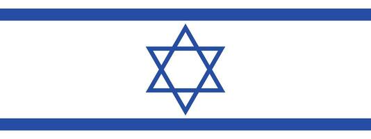 Flag of Israel rectangle icon. An illustration of the Israel flag. A rectangular flag. Standard size flag icon. vector