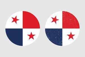 Flag of Panama. An illustration of the Panama round flag. A round flag. Flag icon. vector