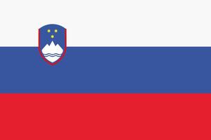 Flag of Slovenia. An illustration of the Slovenia flag. A rectangular flag. Standard size flag icon. vector