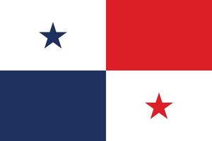 Flag of Panama. An illustration of the Panama flag. A rectangular flag. Standard size flag icon. vector