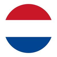 Flag of the Netherlands. An illustration of the Netherlands round flag. vector